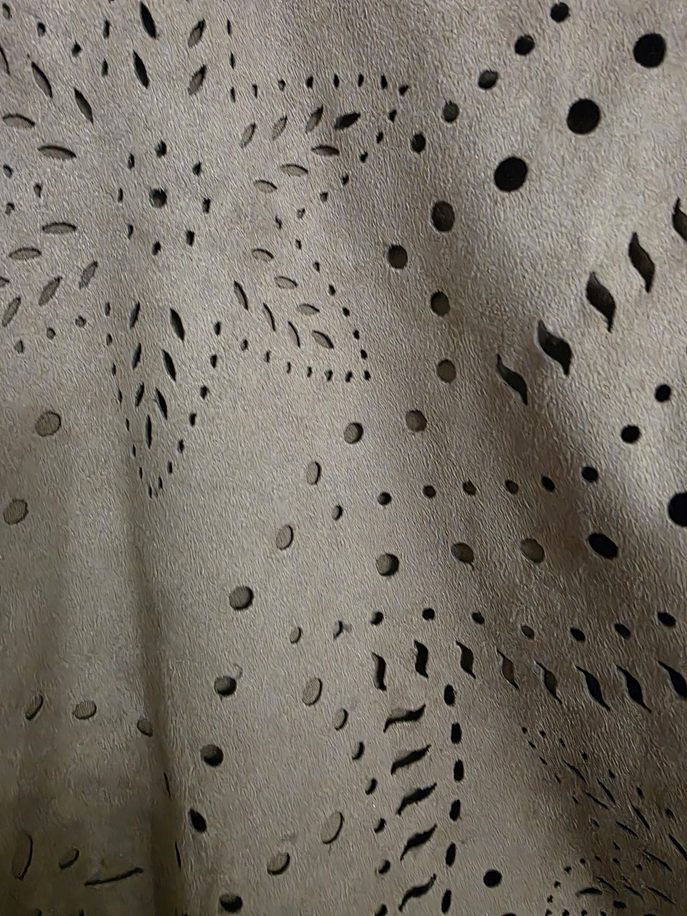 Shyanne (Boot Barn) Fringed Brown Laser-Cut Mini Skirt - Picture 2 of 5
